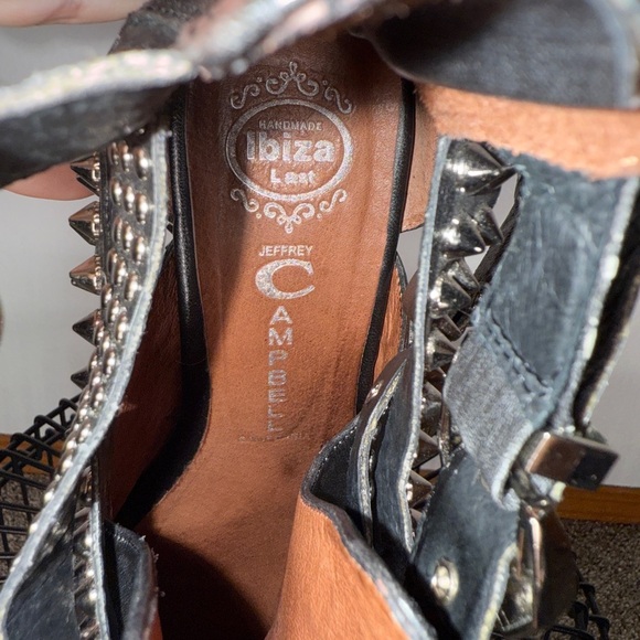 Jeffrey Campbell Everly Studded Brushed Black Ankle Boots Size 9.5 - Picture 10 of 10